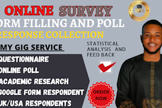 get 3000 respondent for your online survey form filling market research and poll
