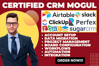 setup sugarcrm zoho crm perfex slack airtable jira asana clickup jobnimbus podio