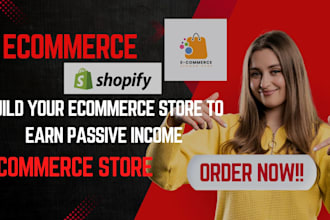 design hostinger godaddy ecommerce website, build shopify online store, shopify