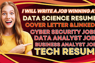 write tech cyber security data analyst business analyst data science resume