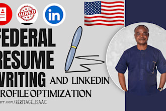 write a federal resume CV cover letter linkedin for your targeted job