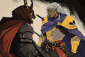 draw your dnd character, dnd party and fantasy character