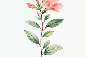 create a botanical watercolor illustration