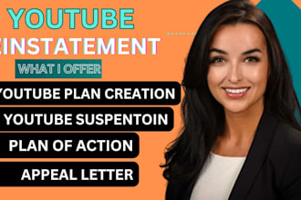 fix youtube channel suspension appeal letter copyright removal reinstatement