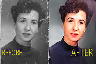 restore your old photos and remove scratches professionally