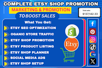 set up, promote, and optimize your etsy store for maximum sales