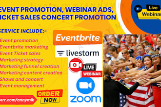boost attendees event promotion, webinar ads, eventbrite mass dm for ticket sale