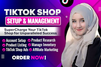 setup tiktok shop, manage tiktok shop ads and affiliate marketing