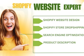 build shopify dropshipping store  shopify store redesign design shopify store