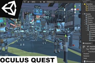 build a unity 2d, 3d, and ar VR game for oculus quest 2
