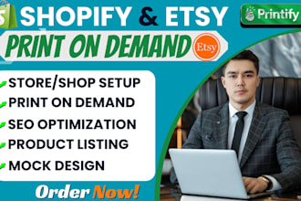 do shopify etsy print on demand printful etsy shopify digital product pod seo