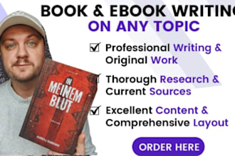 write sellable ebook health, fitness, medical ebook and more book, ghostwriter
