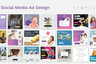 design social media ads meta instagram facebook linkedin static banner