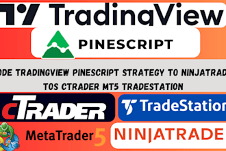 code tradingview pinescript strategy to ninjatrader tos ctrader mt5 tradestation
