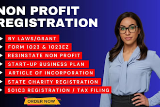 do nonprofit business registration, irs tax id submission plan, apply for grants
