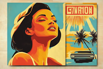 do retro vintage poster design