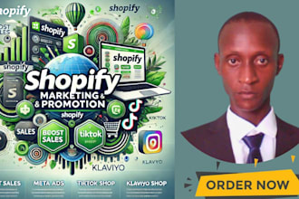 do shopify marketing and promotion meta, tiktok and klaviyo