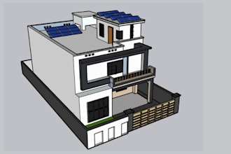 do 2d and 3d floor plan and designs with sketchup