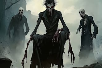 draw a famous fantasy horror character design