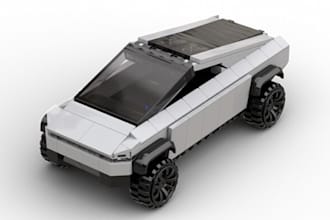 custom 3d moc lego of vehicle, lego car design body kit, racing car, gtav bomper