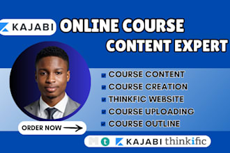 setup, upload online course on udemy thinkfic podia teachable kajabi learnworlds