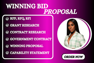 find rfp, rfq, write a winning bid proposal for government contract and tenders