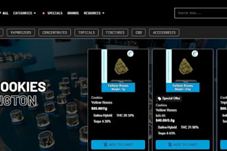 design cannabis website, cannabis store, dispensary website, marijuana website