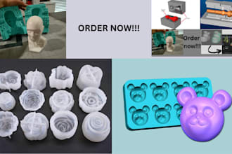 do 3d mold design, silicone mold design, chocolate mold, injection mold, 3d toys