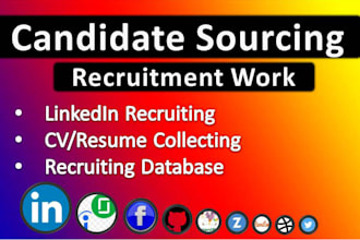 do candidates CV sourcing and recruiting database using linkedin boolean search
