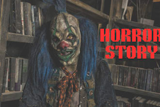 write horror story, thriller, scary story, mystery, true crime script, creepy