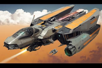 create vehicle and spaceship concept art for you