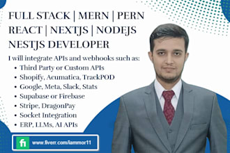integrate restful custom or third party API in react nextjs nodejs or nestjs