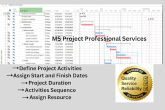 assist in ms project scheduling