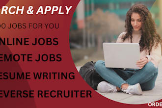 search and apply for remote , hybrid, job, resume re vamping, full time job