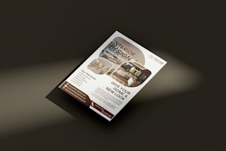 design a flyer, menu or brochure