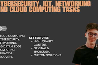 do cybersecurity, iot, networking and cloud computing tasks