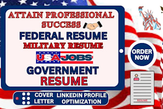 write federal resume, executive resume, usajobs, veteran resume, CV writing