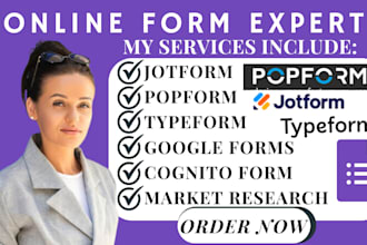 create responsive form using jotform google forms popform typeform cognito form