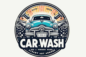do luxury auto detailing, auto repair, and car wash logo