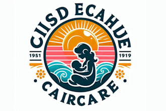 design childcare, education kids, and children logo