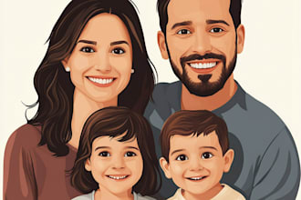 paint vector pop art character logo and friendship portrait
