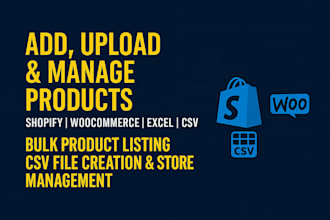 add, upload, and manage products to shopify, woocommerce store