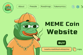 create a meme website for your crypto coin, erc20 token, smart contract, bep20
