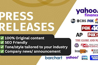 do press release writing and press release distribution, pr