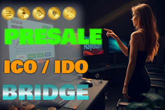develop secure presale ico ido bridge dex defi on solana, evm