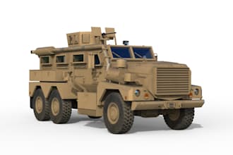 prepare car stl for 3d printing, armored vehicle,truck stl, traced apc, body kit