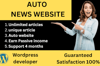 create a high quality automated news website with wordpress