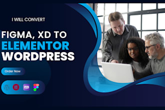 convert figma to wordpress, xd to wordpress, figma to elementor