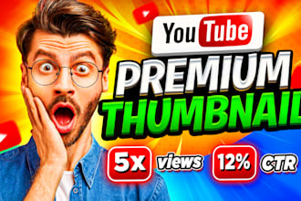 design eye catchy attractive youtube video thumbnail