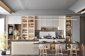 do  3d modeling for the kitchen or living and dining  interior design